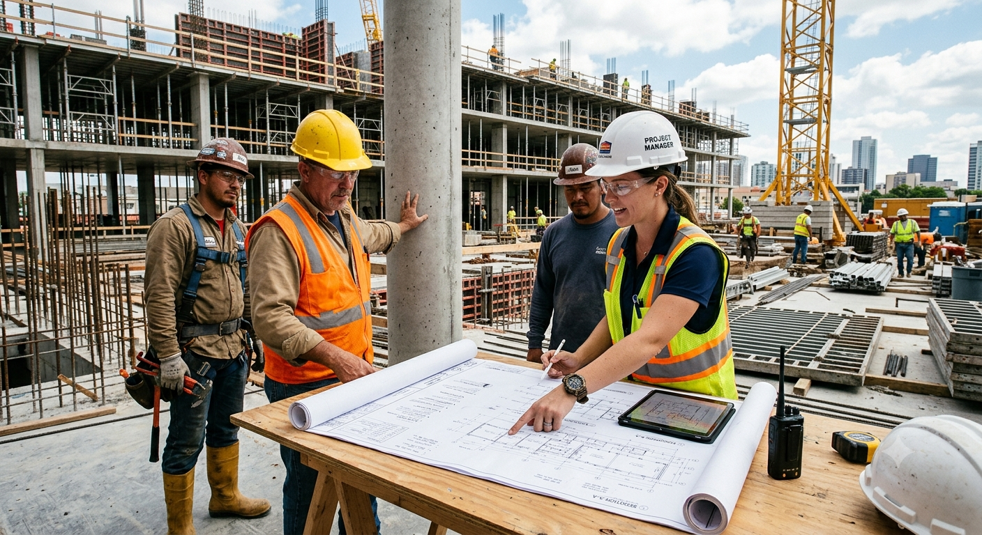 Site manager with tablet