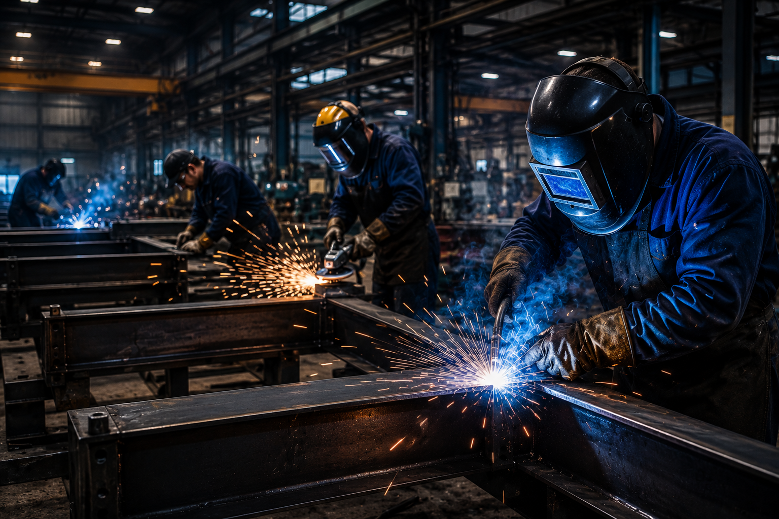 Engineers working